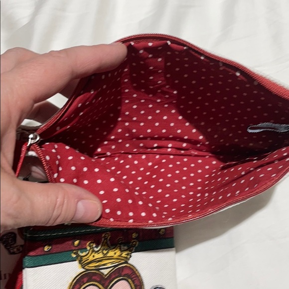 Brighton zip wristlet duo bag white canvas NWT - Picture 7 of 10